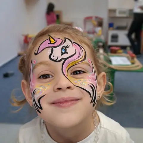 Girl with a unicorn design