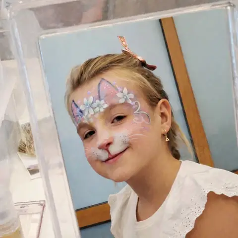 Subtle design on a girl's face